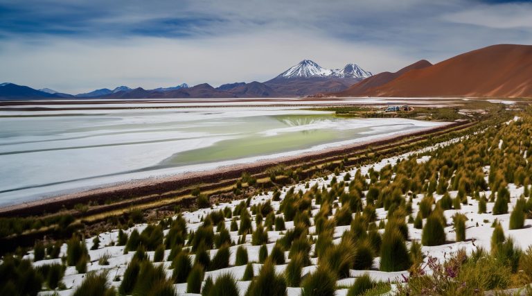 Salar de litio en el norte de Chile