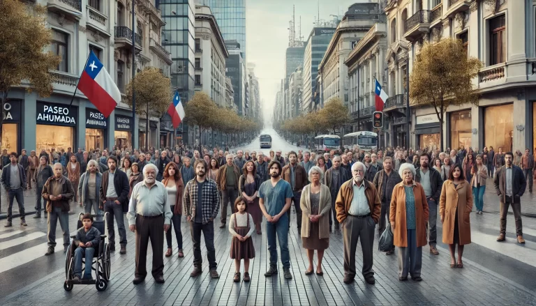 Chilenos en el paseo ahumada atentos a la reforma de pensiones